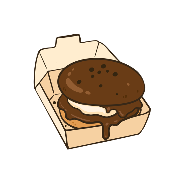 Chocolate Burger Sticker